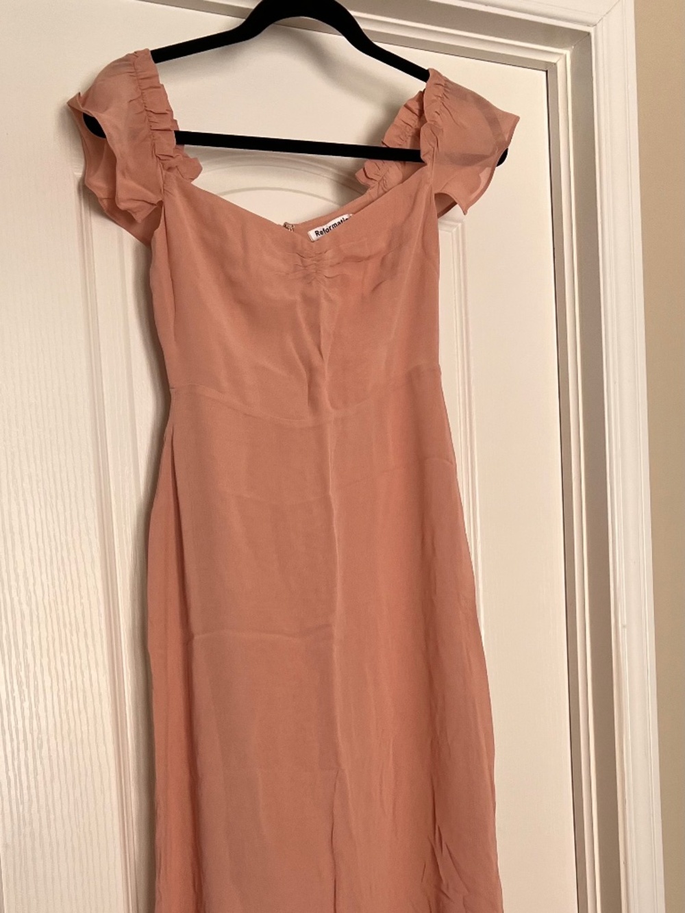 Reformation midi dress soft pink size 2P